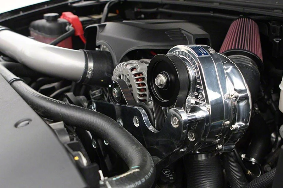 Procharger High Output Intercooled Supercharger Tuner Kit with P-1SC-1; Satin Finish (07-09 6.0L Silverado 1500)