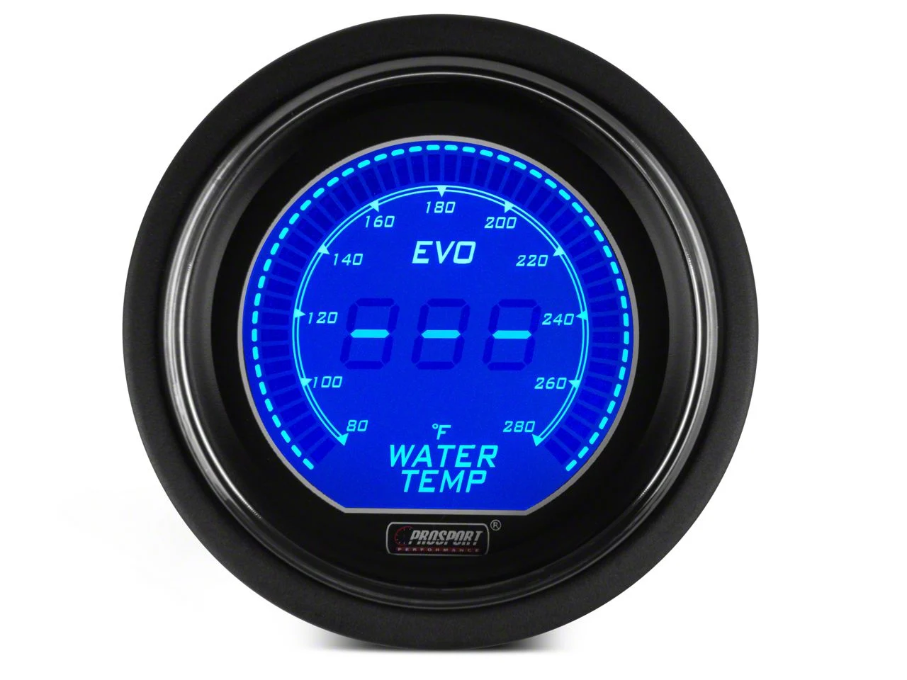 Prosport 52mm EVO Series Water Temperature Gauge; Electrical; Blue/Red (Universal; Some Adaptation May Be Required)