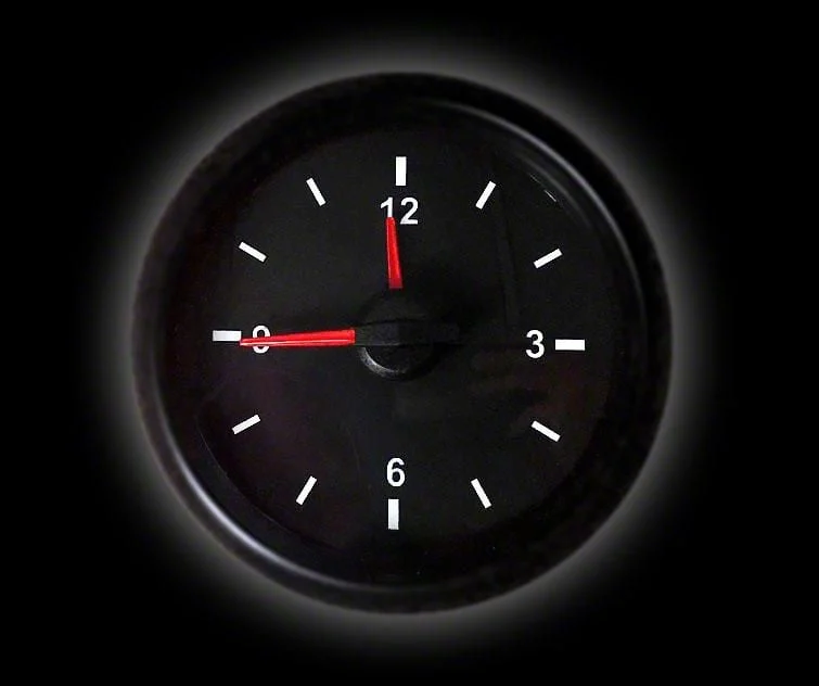 Prosport 52mm Waterproof Series Analog Clock; White (Universal; Some Adaptation May Be Required)