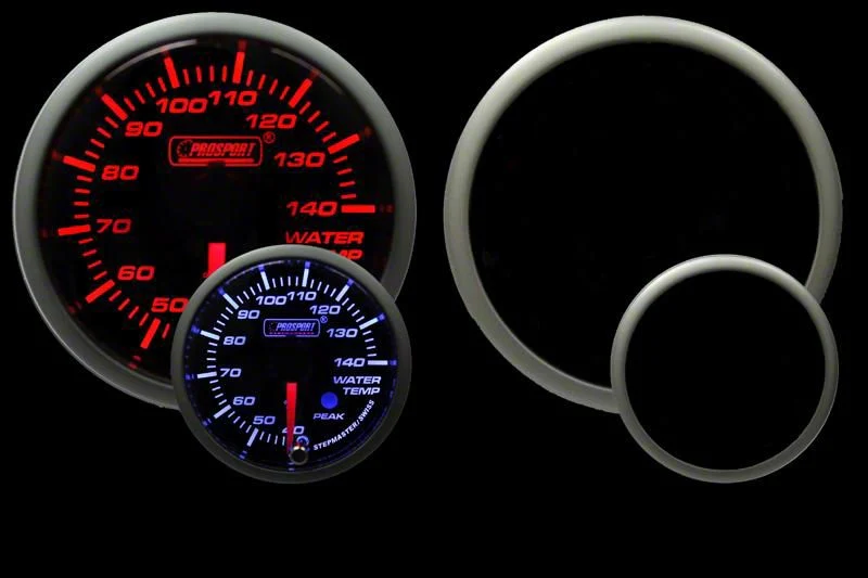 Prosport 52mm Premium Metric Series Water Temperature Gauge; Electrical; Amber/White (Universal; Some Adaptation May Be Required)