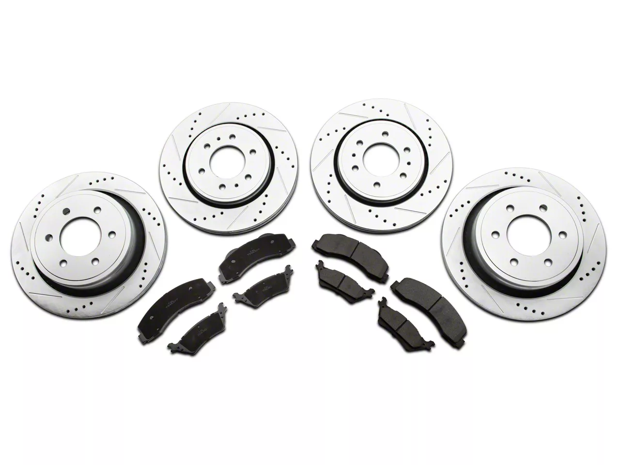 C&L Super Sport HD Brake Rotor and Pad Kit; Front and Rear (12-14 F-150; 15-17 F-150 w/ Manual Parking Brake)