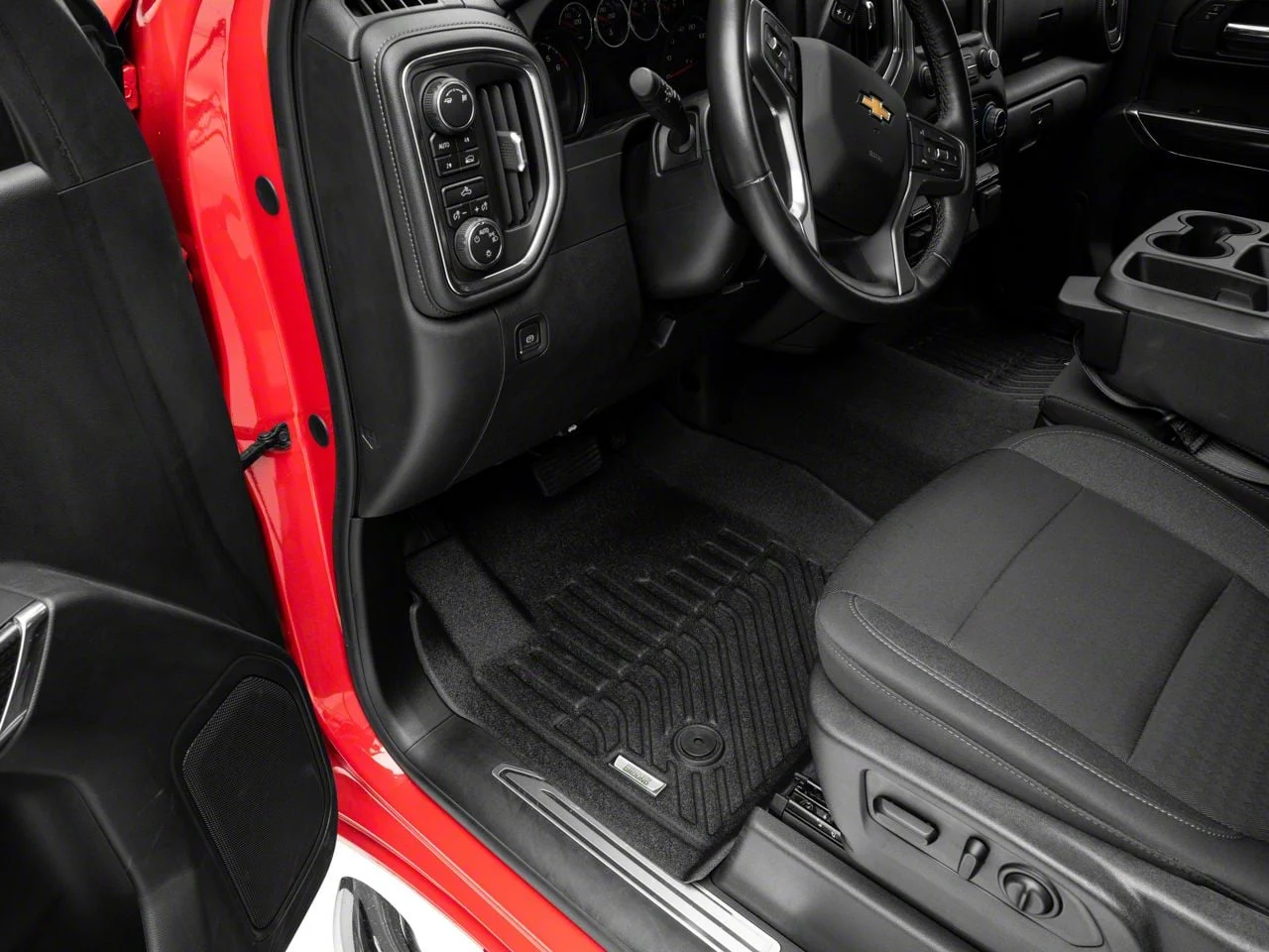 Proven Ground Precision Molded Front and Rear Floor Liners; Black (19-26 Silverado 1500 Crew Cab w/o Rear Seat Storage)