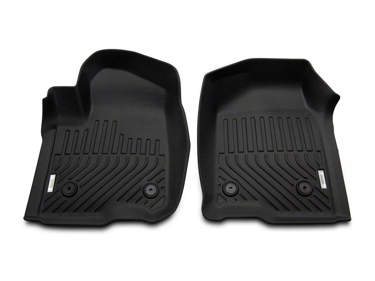 Proven Ground Precision Molded Front and Rear Floor Liners; Black (19-26 Silverado 1500 Crew Cab w/ Rear Seat Storage)