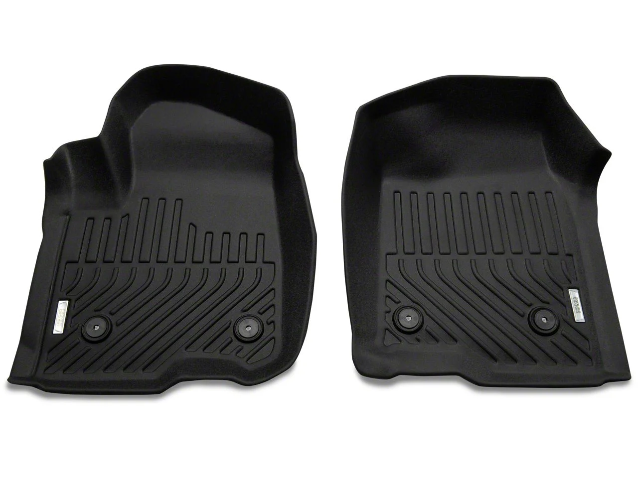 Proven Ground Precision Molded Front and Rear Floor Liners; Black (19-26 Silverado 1500 Double Cab w/ Rear Seat Storage)