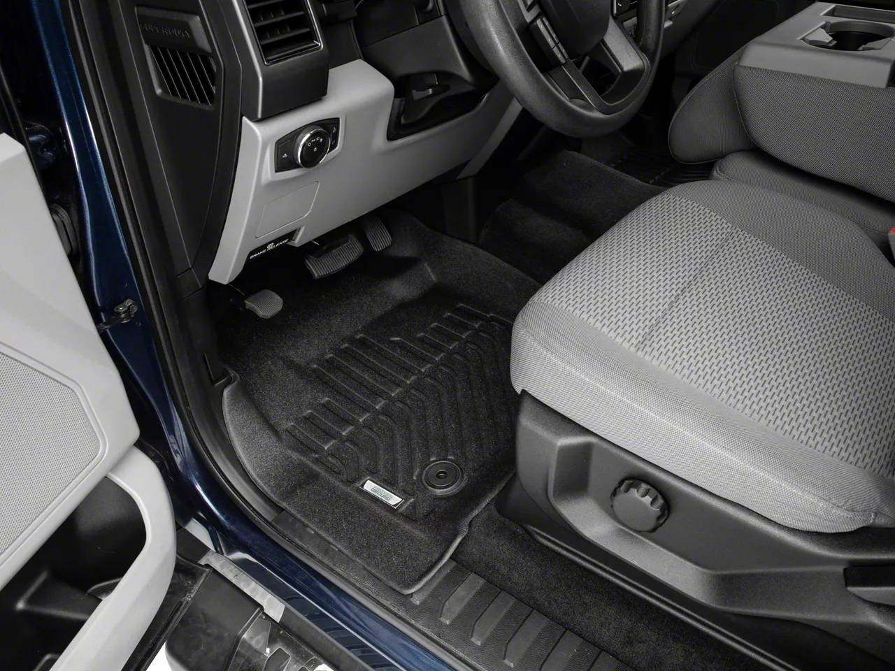 Proven Ground Precision Molded Front Floor Liners; Black (17-26 F-250 Super Duty w/ Front Bucket Seats)