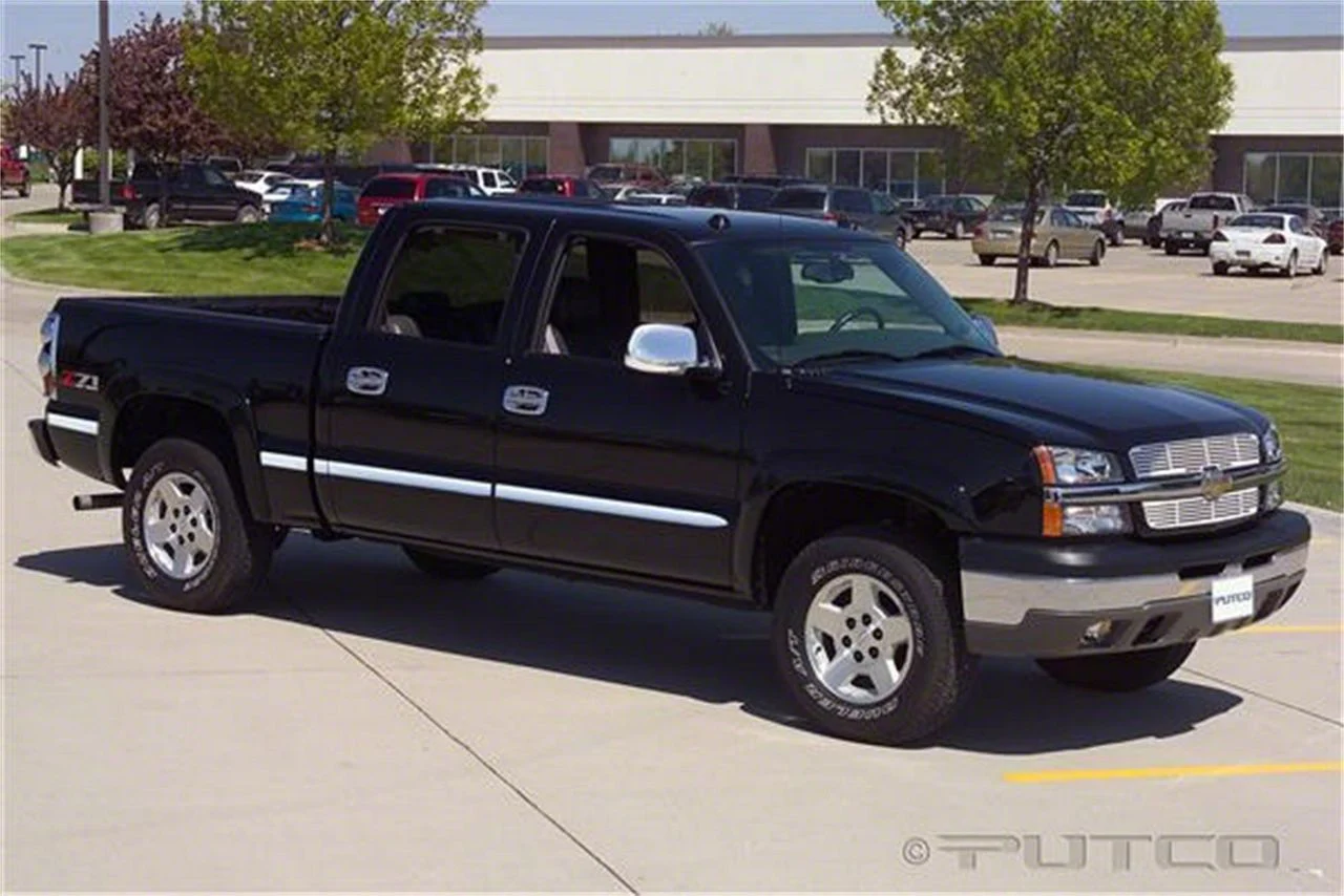 Putco Body Side Molding; Billet Aluminum (04-06 Silverado 1500 Crew Cab)