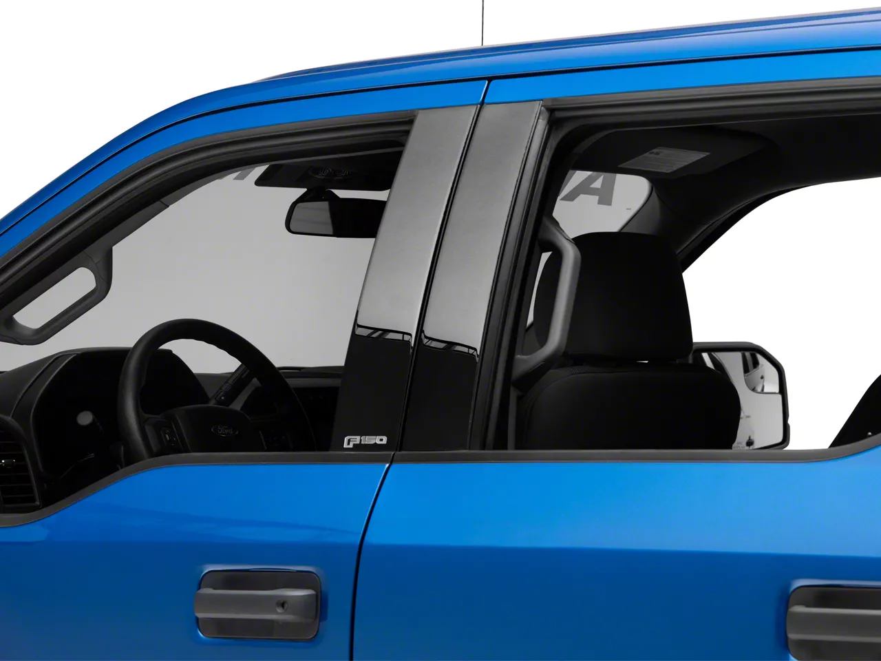 Putco Black Platinum Pillar Posts Classic with F-150 Logo (15-20 F-150 SuperCab, SuperCrew)
