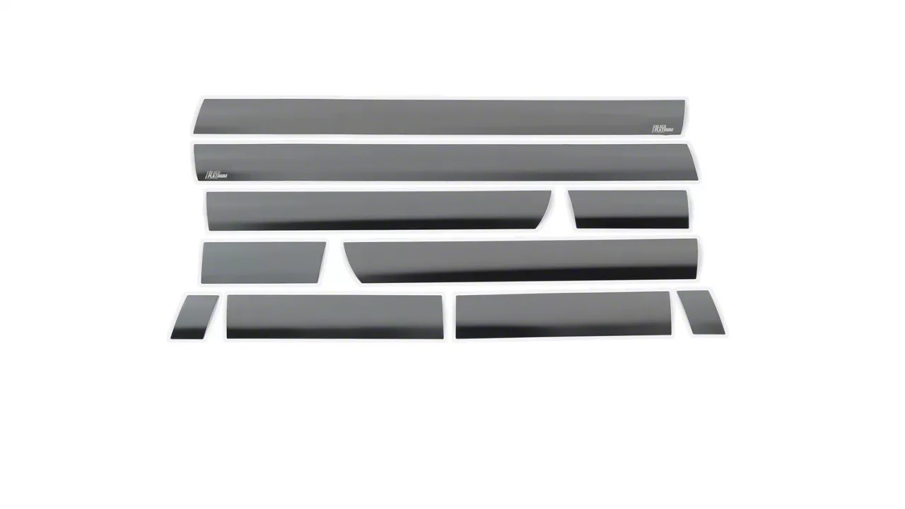 Putco Black Platinum Rocker Panels with Bowtie Logo (14-18 Silverado 1500 Double Cab)