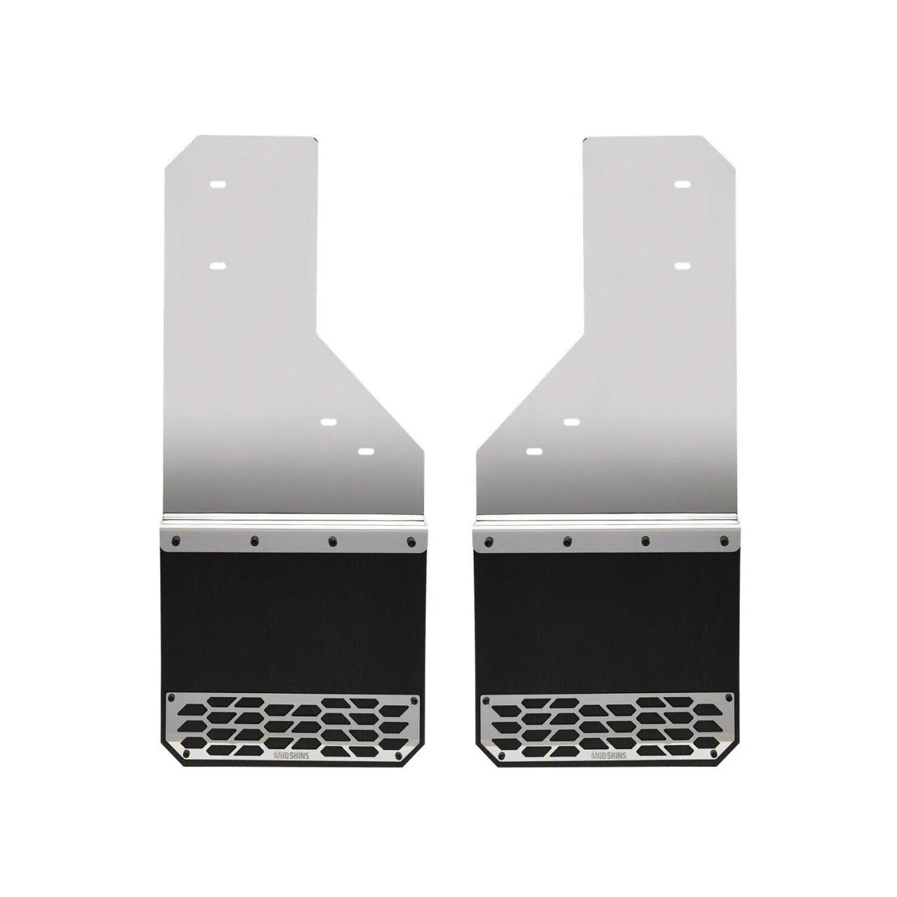 Putco Solid Mud Skins; Polished; Front or Rear (17-26 F-350 Super Duty SRW)
