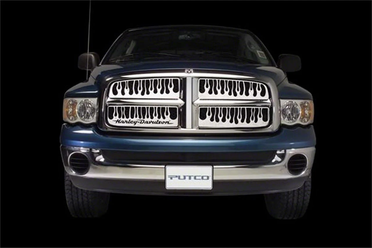 Putco Flaming Inferno Upper Overlay Grilles; Polished (01-02 Silverado 1500)