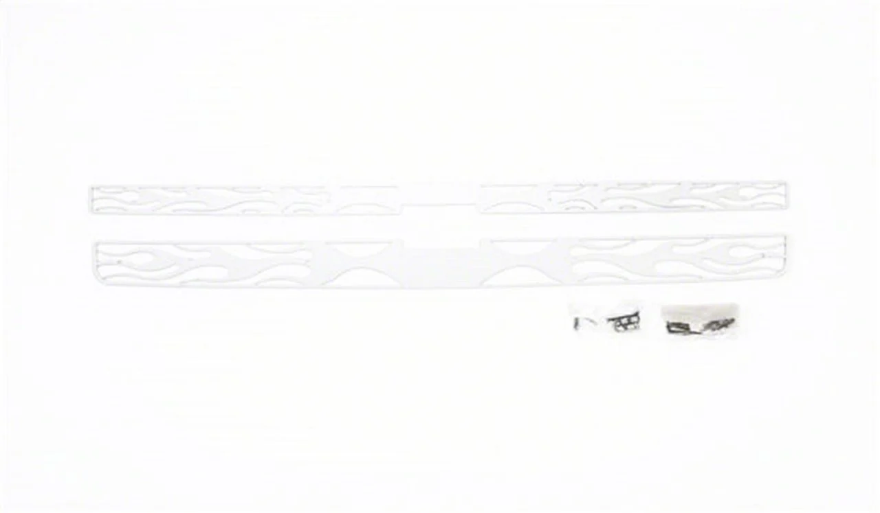 Putco Flaming Inferno Upper Replacement Grilles; Polished (14-15 Silverado 1500 w/ Z71 Package)