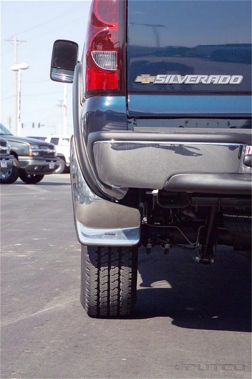 Putco Form Fitted Mud Skins; Rear (03-06 Silverado 1500 w/ OEM Fender Flares)