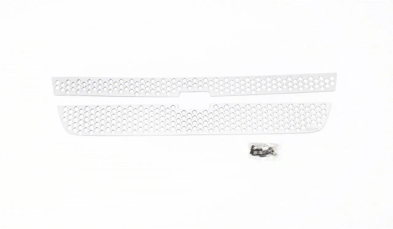 Putco Punch Design Upper Overlay Grilles; Polished (2006 Silverado 1500)