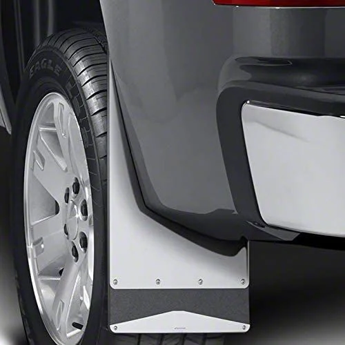Putco Solid Mud Skins; Polished; Rear (09-18 RAM 1500)