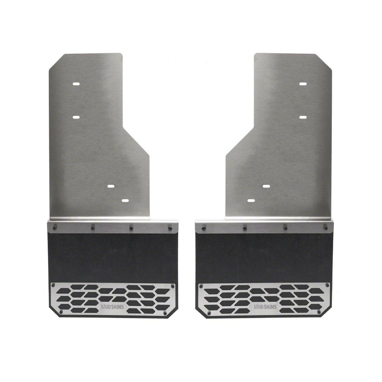 Putco Solid Mud Skins; Brushed; Front or Rear (10-26 RAM 2500)