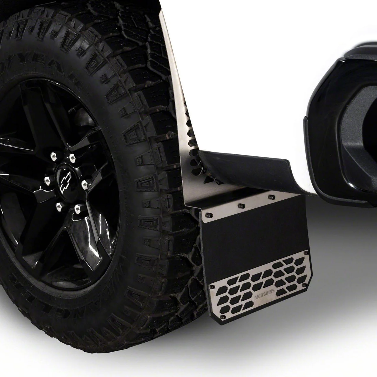 Putco Hex Mud Skins; Brushed; Front or Rear (10-26 RAM 3500 SRW)