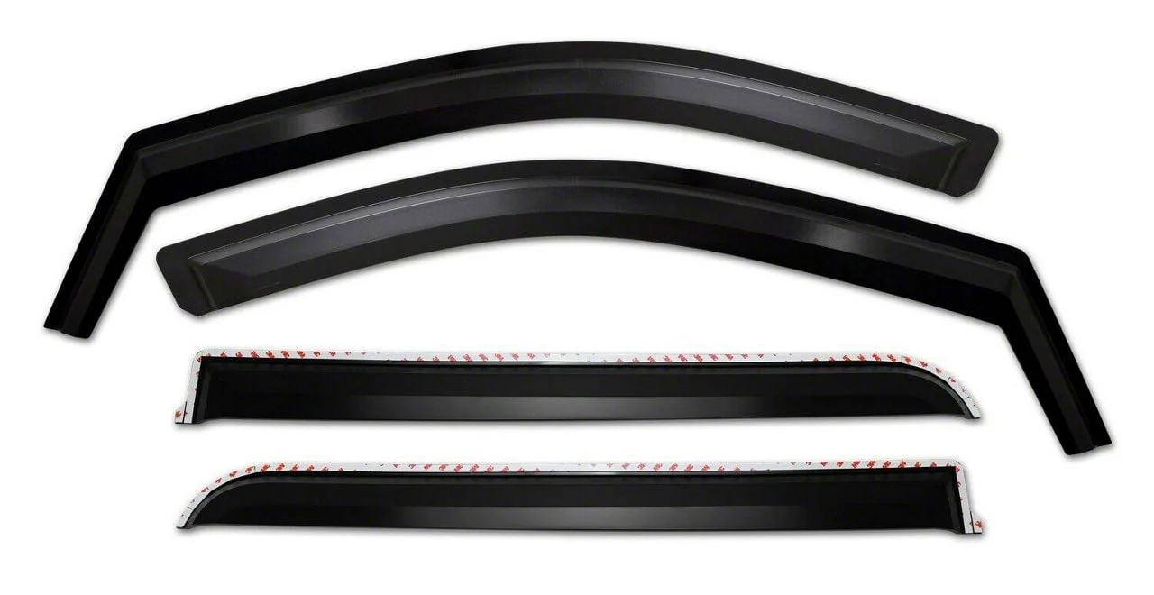 Putco Element Matte Black Window Visors; Front (19-26 Sierra 1500 Double Cab, Crew Cab)