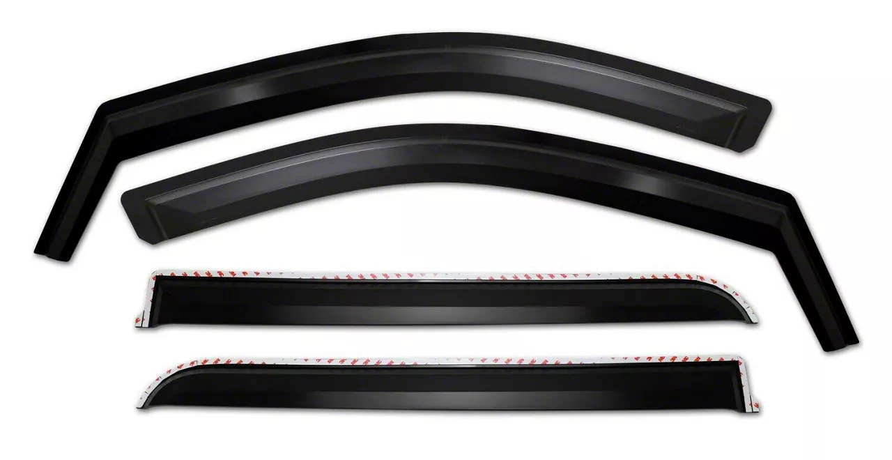 Putco Element Matte Black Window Visors; Front (19-26 Silverado 1500 Double Cab, Crew Cab)