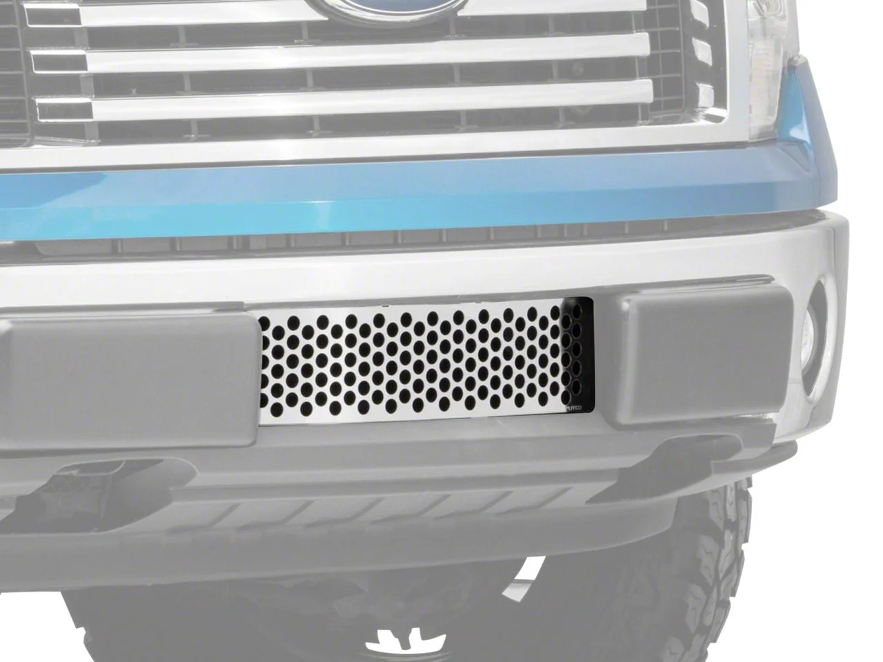 Putco Punch Design Lower Bumper Grille Insert; Polished (09-14 F-150, Excluding Raptor, Harley Davidson & 2011 Limited)