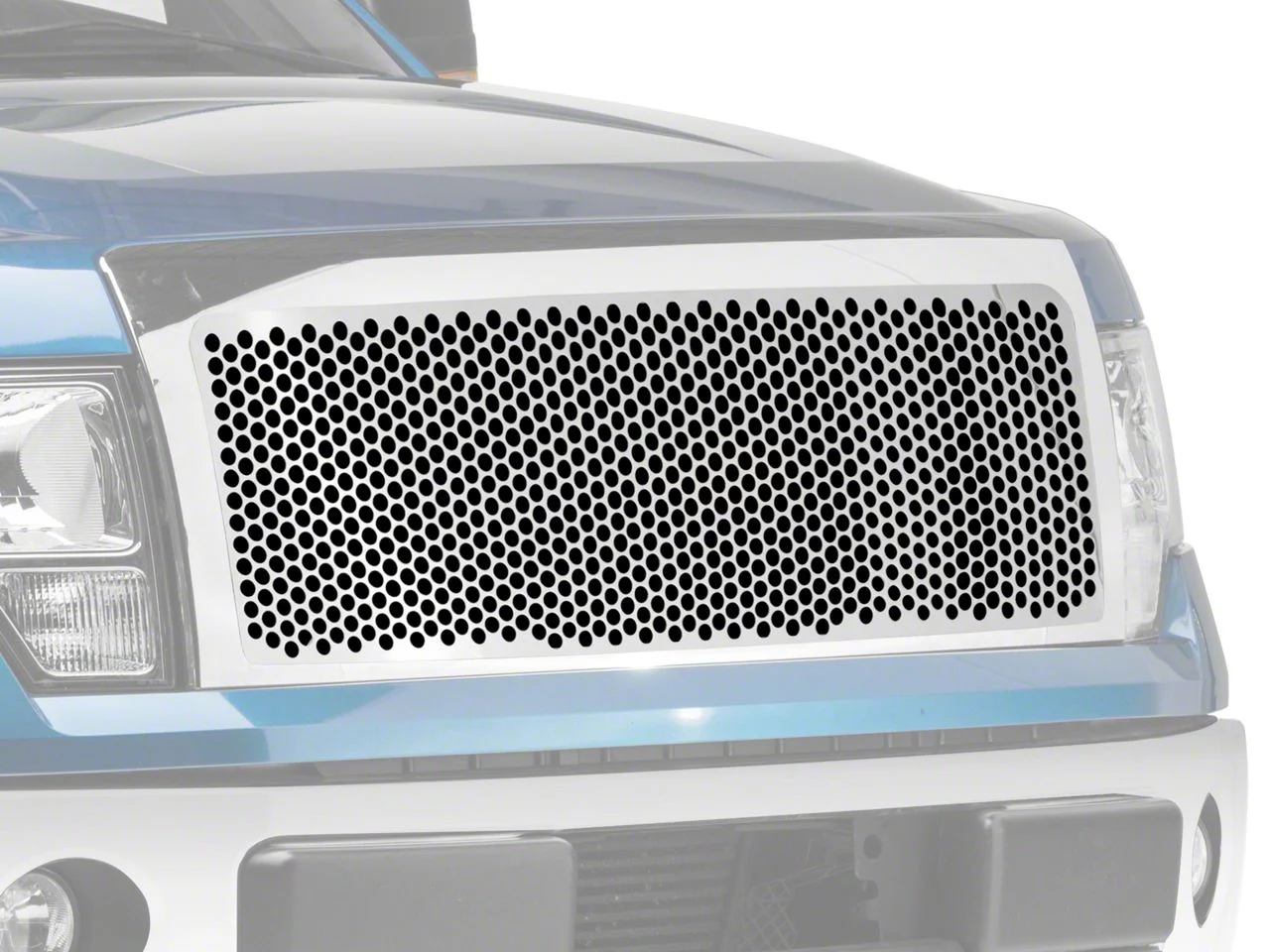 Putco Designer FX Punch Style Upper Grille Insert; Polished (09-14 F-150, Excluding Raptor)