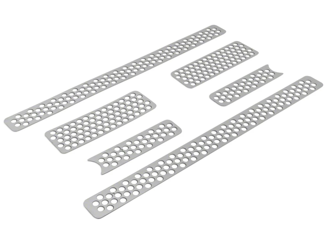 Putco Punch Design 6-Piece Upper Overlay Grille; Polished (09-12 F-150 Lariat, King Ranch)