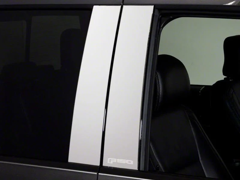 Putco Stainless Steel Pillar Posts Classic with F-150 Logo (15-20 F-150 SuperCab, SuperCrew)