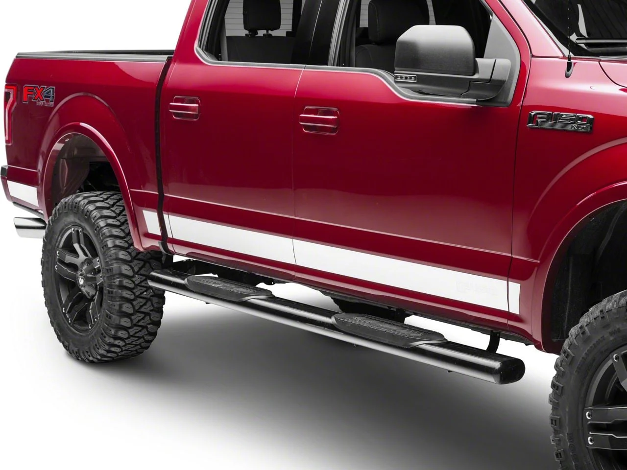 Putco Stainless Steel Rocker Panels with F-150 Logo (15-20 F-150 SuperCab w/ 6-1/2-Foot Bed, SuperCrew)