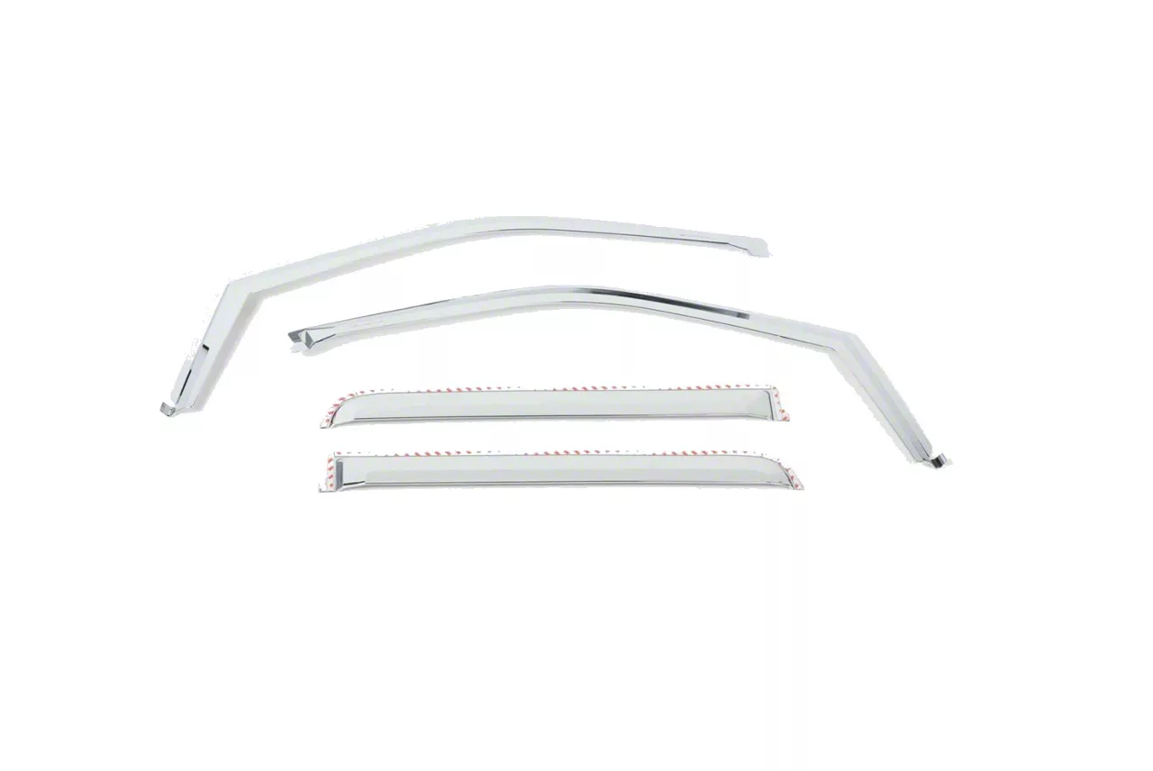Putco Element Chrome Window Visors; Front and Rear (17-22 F-250 Super Duty SuperCrew)