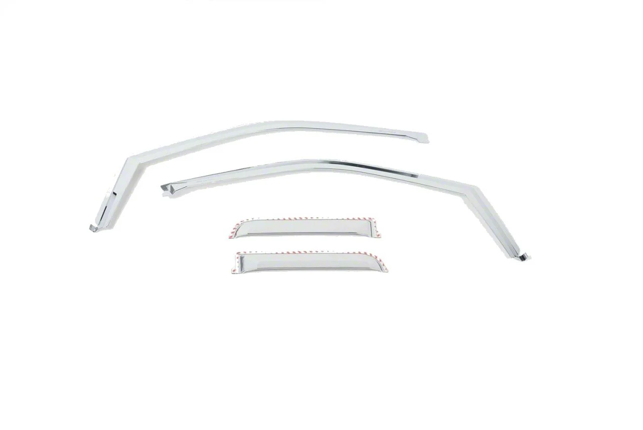 Putco Element Chrome Window Visors; Front and Rear (17-22 F-250 Super Duty SuperCab)