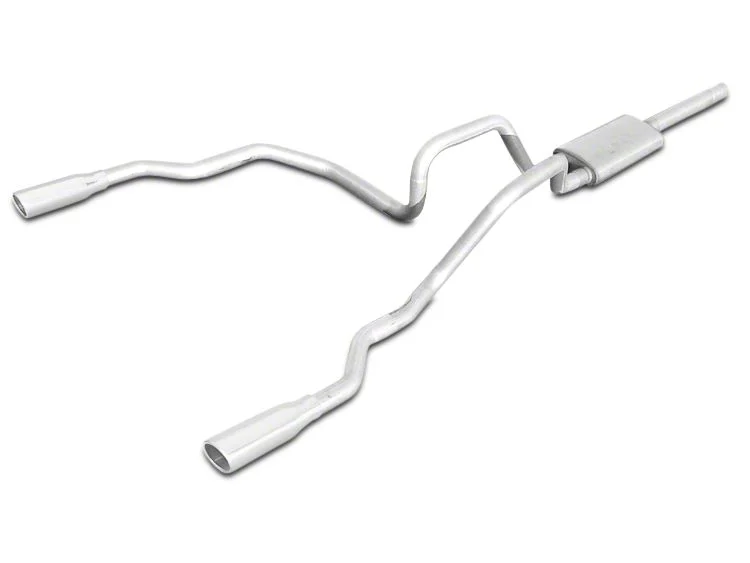 Pypes Violator Dual Exhaust System with Polished Tips; Rear Exit (04-08 4.6L F-150)