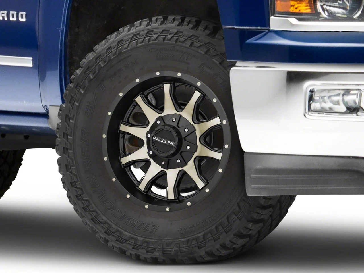 Raceline Shift Black Machined with Dark Tint 6-Lug Wheel; 17x8.5; 18mm Offset (14-18 Silverado 1500)