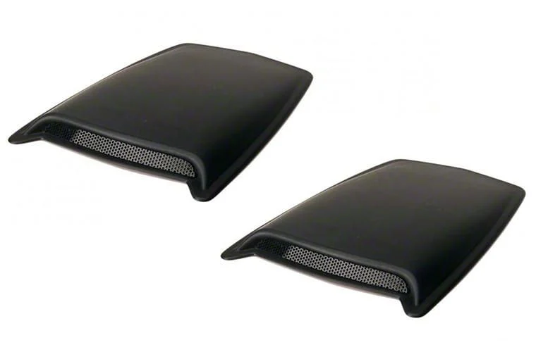 2-Piece Eclipse Hood Scoops; Smooth Black; Medium (02-04 RAM 1500)