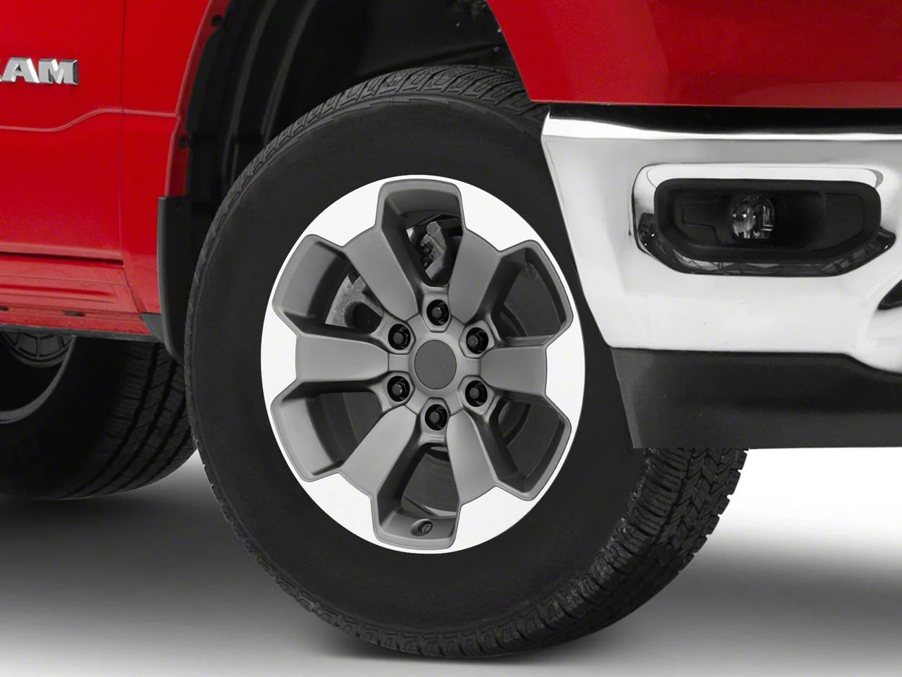 2019 Rebel Style Charcoal Machined 6-Lug Wheel; 18x8; 19mm Offset (19-23 RAM 1500)