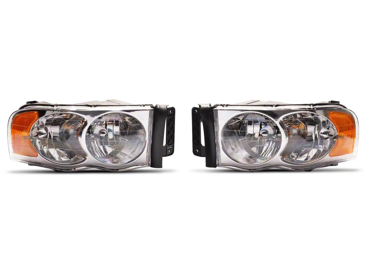 Raxiom Axial Series Crystal Headlights; Chrome Housing; Clear Lens (02-05 RAM 1500)
