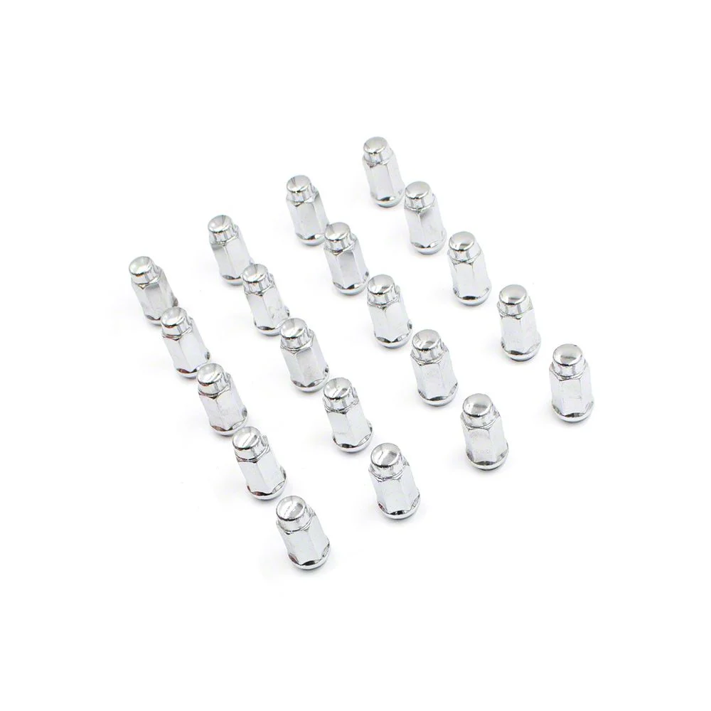 Chrome XL Acorn Lug Nut Kit; 14mm x 1.5; Set of 20 (12-18 RAM 1500)