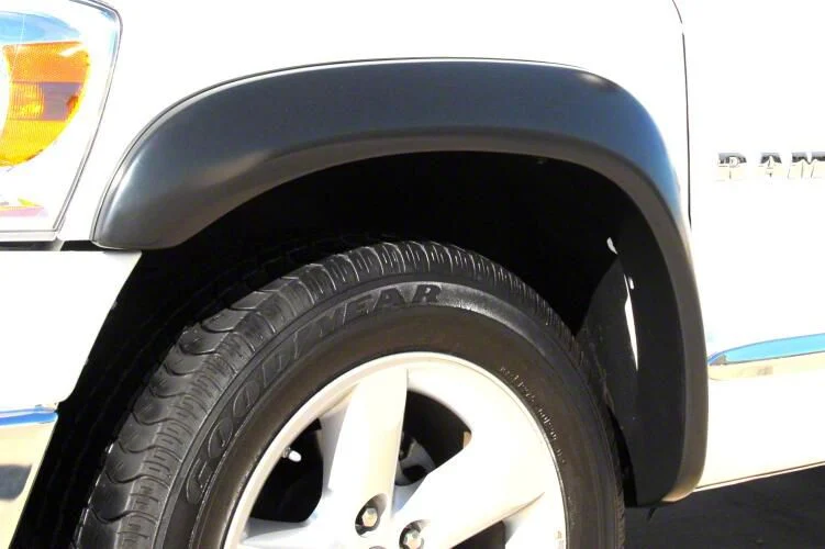 Elite Series Extra Wide Style Fender Flares; Front; Smooth Black (02-08 RAM 1500)
