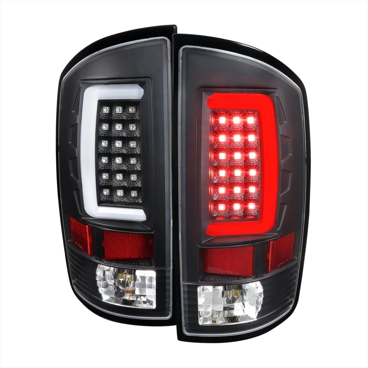 G2 LED Tail Lights; Matte Black Housing; Clear Lens (02-06 RAM 1500)