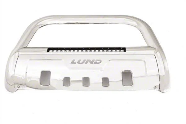 Bull Bar with LED Light Bar; Stainless Steel (19-24 RAM 1500, Excluding Rebel & TRX)
