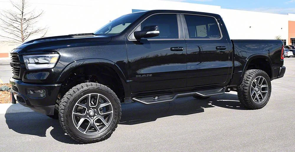 HD Side Step Bars; Textured Black (19-24 RAM 1500 Crew Cab)