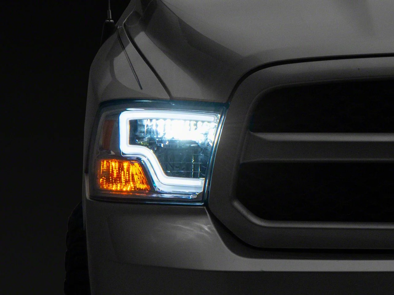 LED Projector Headlights; Chrome Housing; Clear Lens (09-18 RAM 1500 w/ Factory Halogen Non-Quad Headlights)