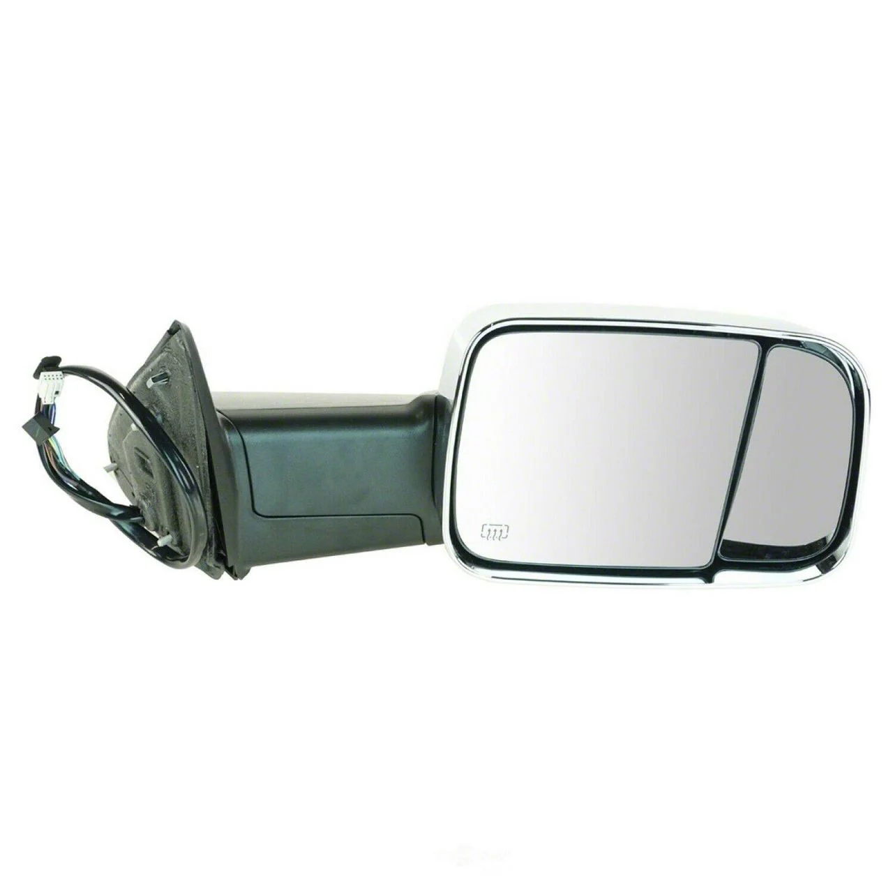 Powered Heated Memory Power Folding Towing Mirror with Chrome Cap; Passenger Side (13-18 RAM 1500)