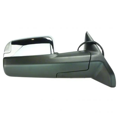 Powered Heated Memory Towing Mirror with Puddle Light; Chrome; Passenger Side (2012 RAM 1500)