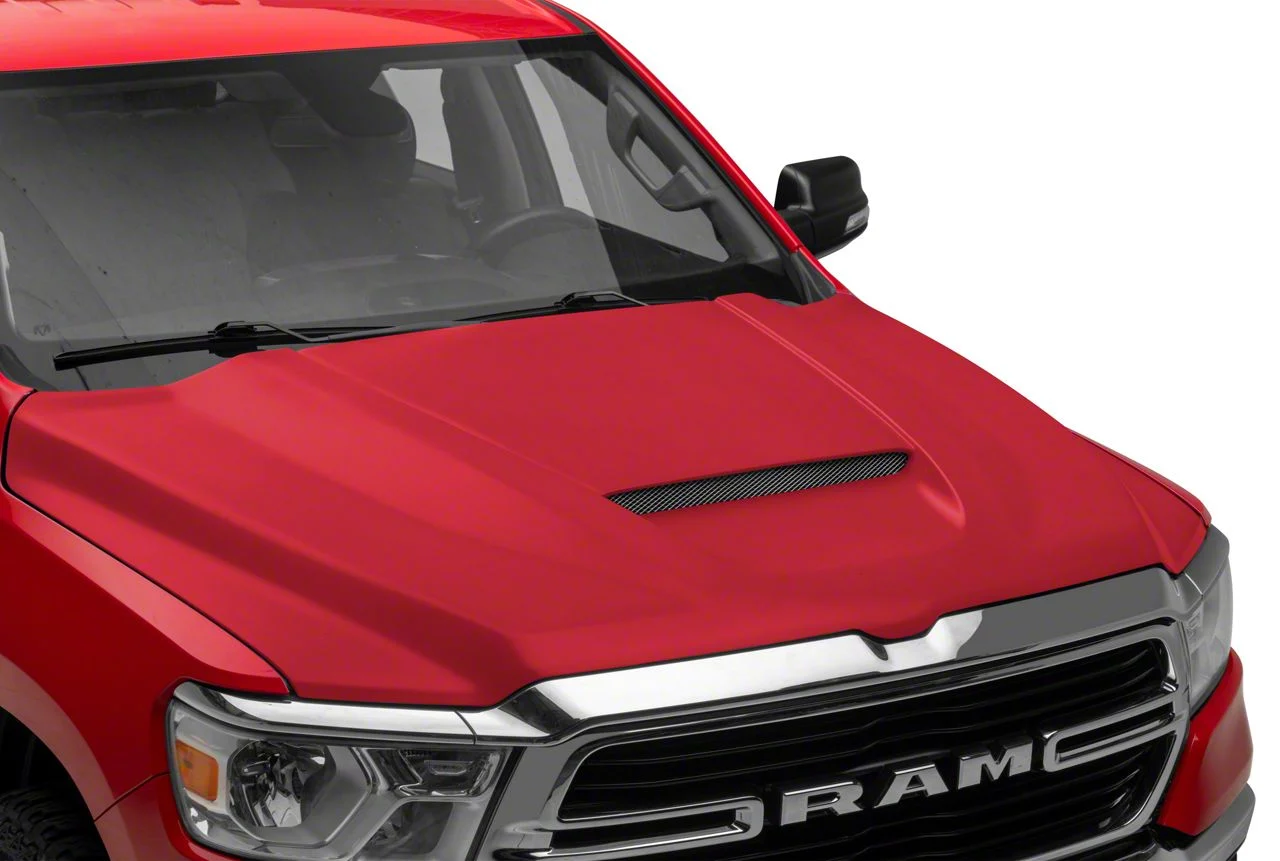 SRT Style Ram Air Hood; Unpainted (19-26 RAM 1500, Excluding RHO & TRX)