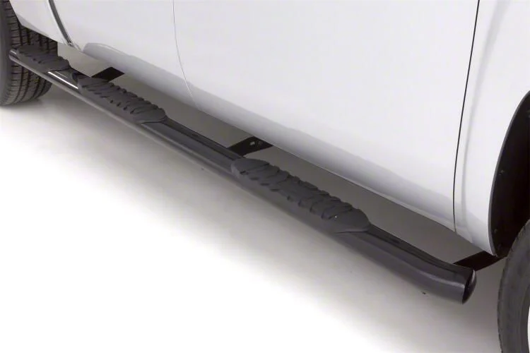 5-Inch Oval Wheel-To-Wheel Nerf Side Step Bars; Black (09-18 RAM 1500 Quad Cab w/ 6.4-Foot Box)