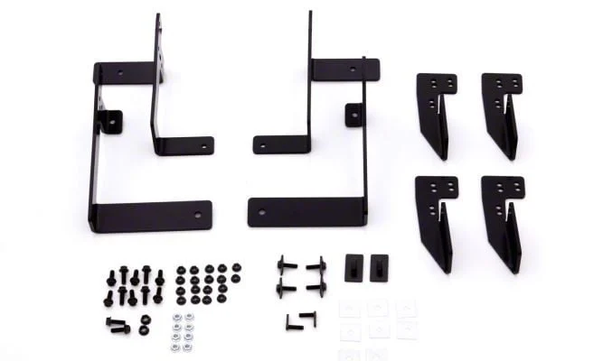 Nerf Bar Step Mounting Bracket Kit; Black (15-18 RAM 1500 Quad Cab, Crew Cab)