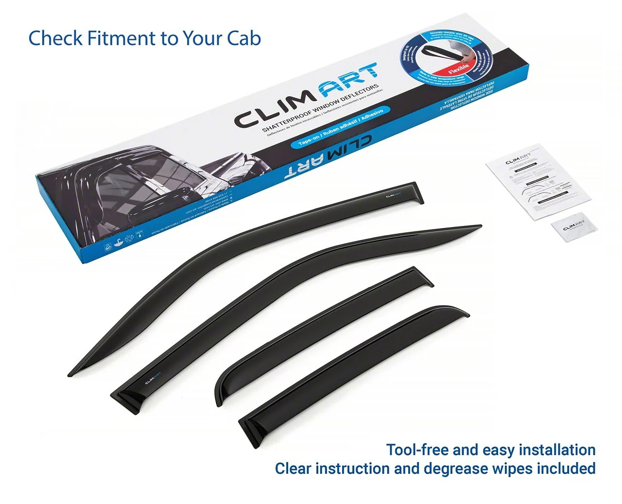 Tape-On Window Deflectors (19-26 RAM 1500 Quad Cab)
