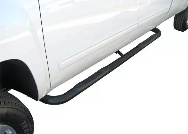 3-Inch Round Side Step Bars; Black (06-09 RAM 2500 Mega Cab)