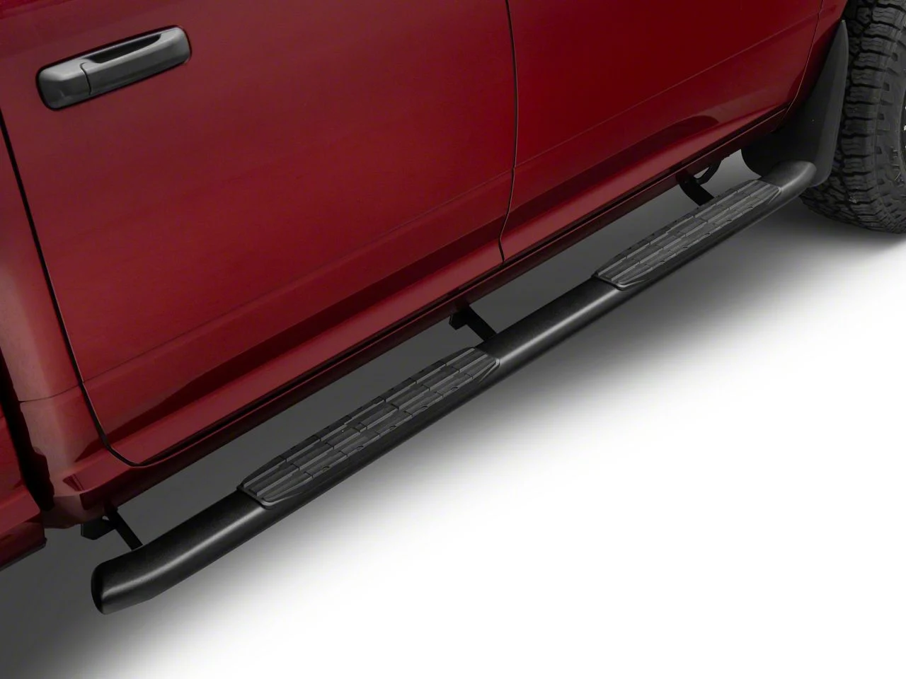 4X Series 4-Inch Oval Side Step Bars; Black (10-26 RAM 2500 Crew Cab)