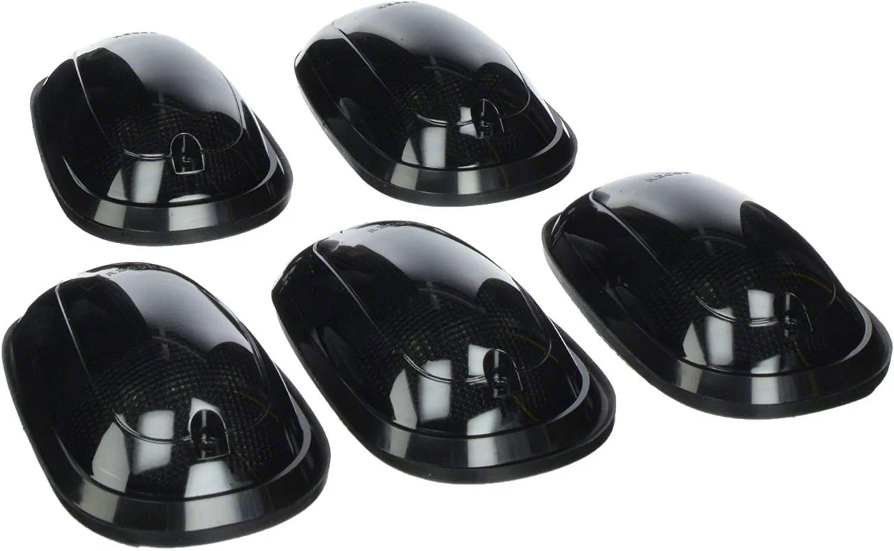 5-Piece Amber LED Cab Roof Lights; Smoked Lens (03-18 RAM 2500)