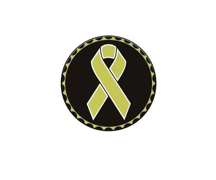 Bone Cancer Ribbon Rated Badge (Universal; Some Adaptation May Be Required)